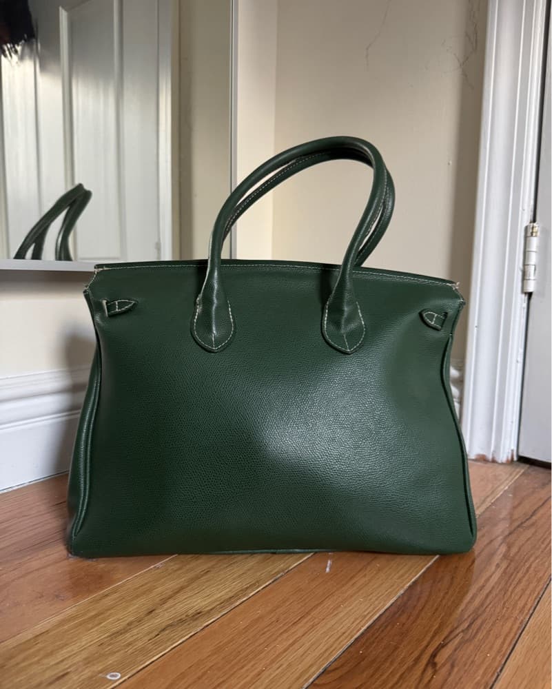 Elegant Forest Green Tote Bag - Image 3