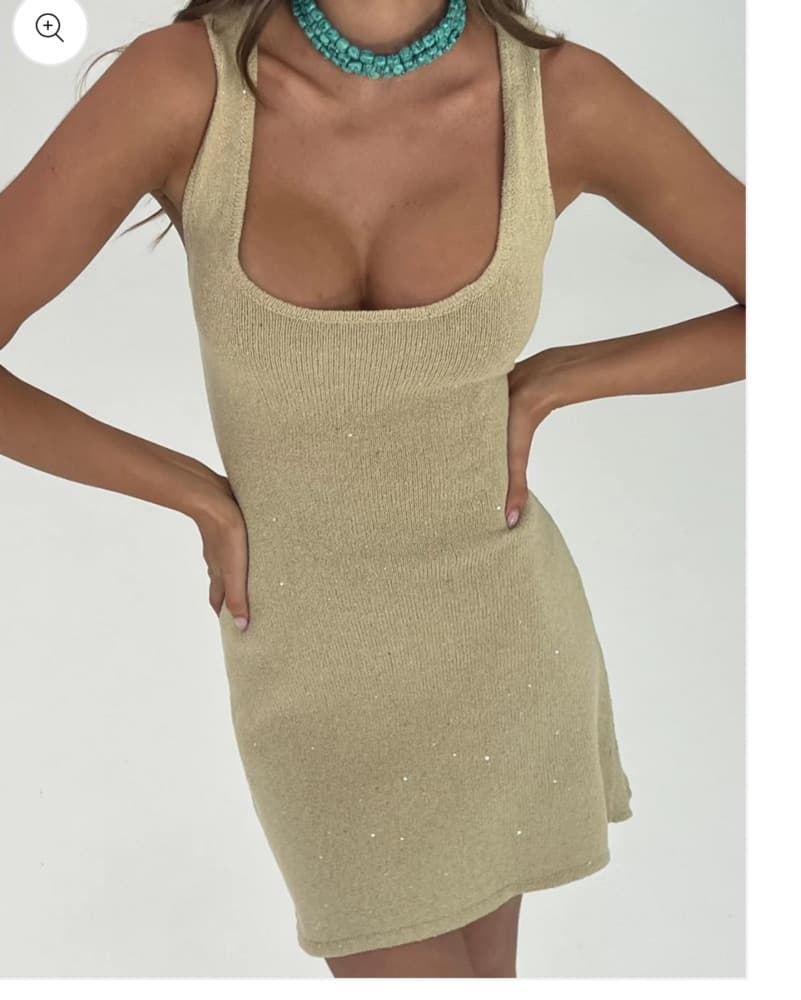 WeWoreWhat Gold Mini Dress - Image 1