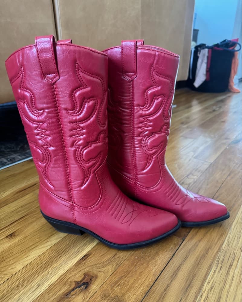 Red Cowboy Boots - Image 1