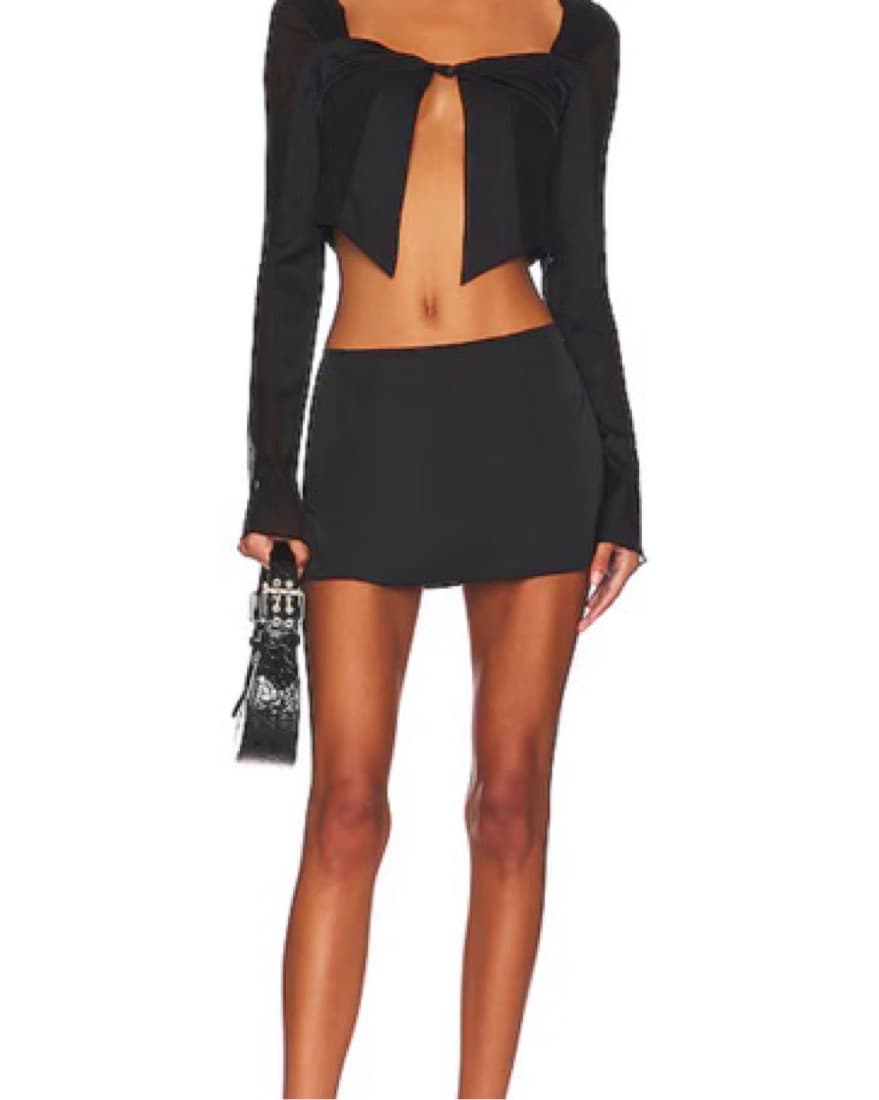GUIZIO Satin Mini Skirt - Image 3