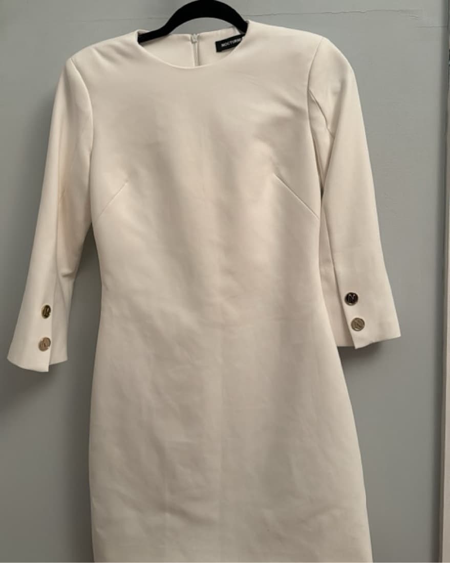 White Nocturne Mini Formal Dress - Image 3