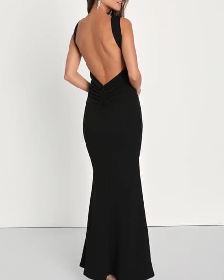 Lulus Black Long Formal Dress - Image 3