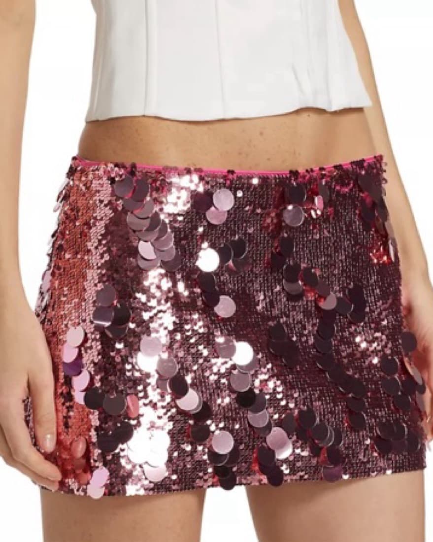 Pink Sequined Guizio Skirt  - Image 2