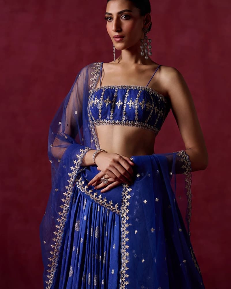 Blue Lehenga - Image 2