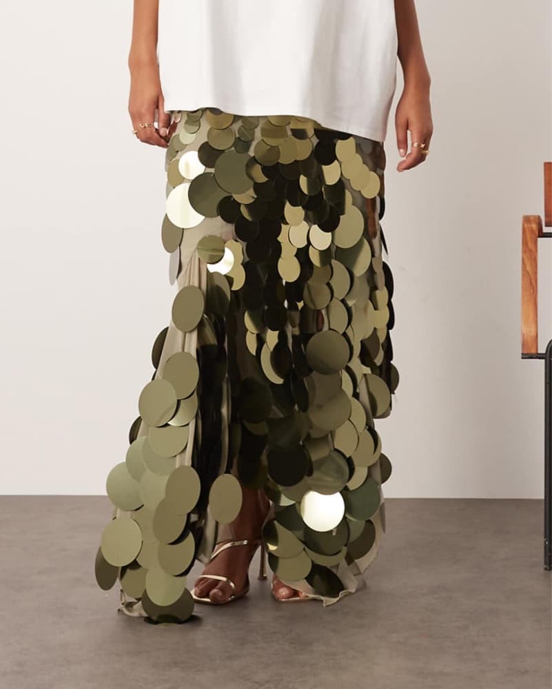 ARRANGE Embellished Sequin Maxi Skirt - Image 2