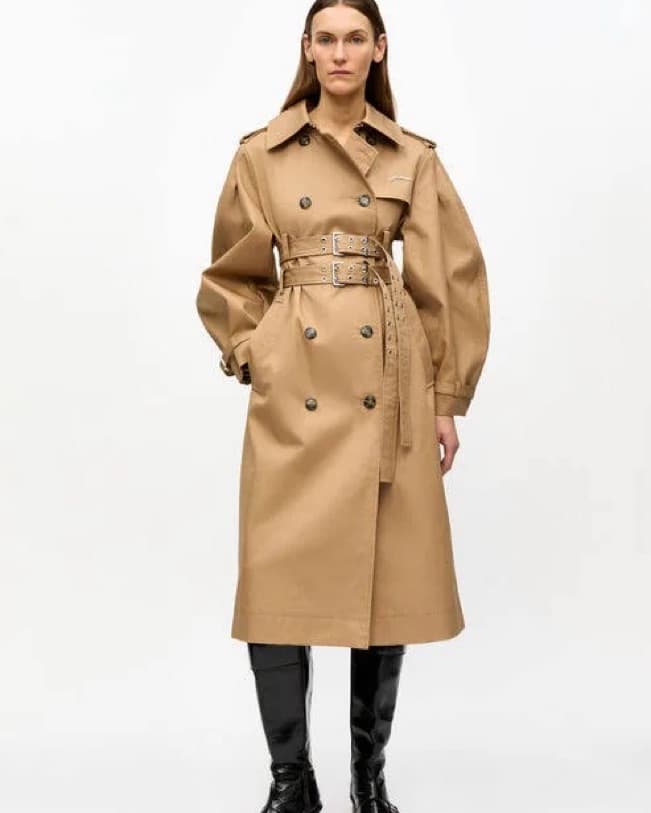 Ganni Double Buckle Trench Coat - Image 3