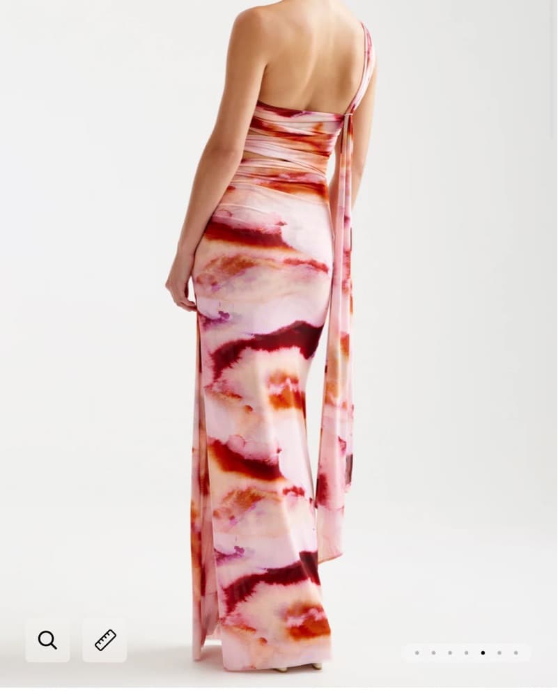 Pink Pattern Maxi Dress - Image 2