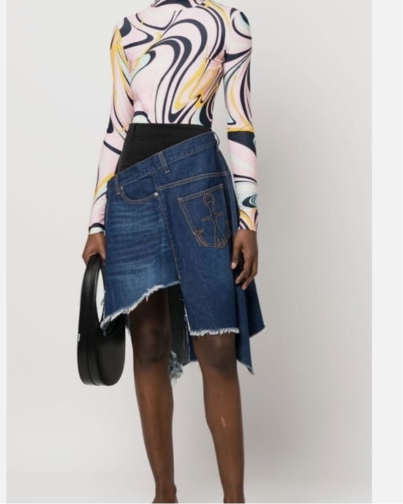 Jw Anderson Distressed Hybrid Skirt - Image 1