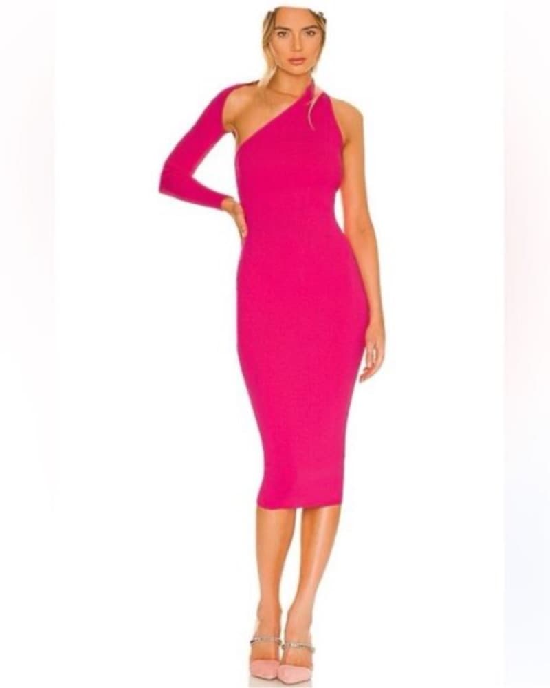 NWT NBD Kaiya Midi Dress In Hot Pink  - Image 1
