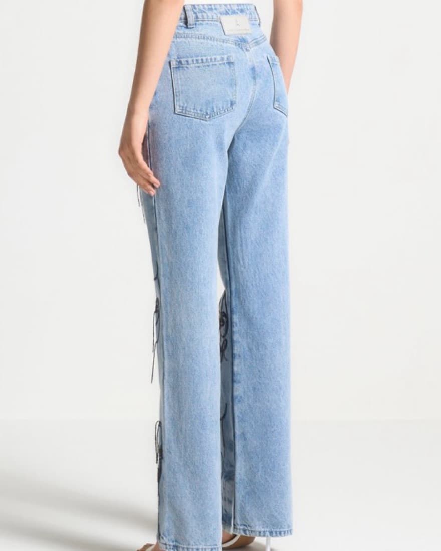 Edgy Denim Art Jeans - Image 2