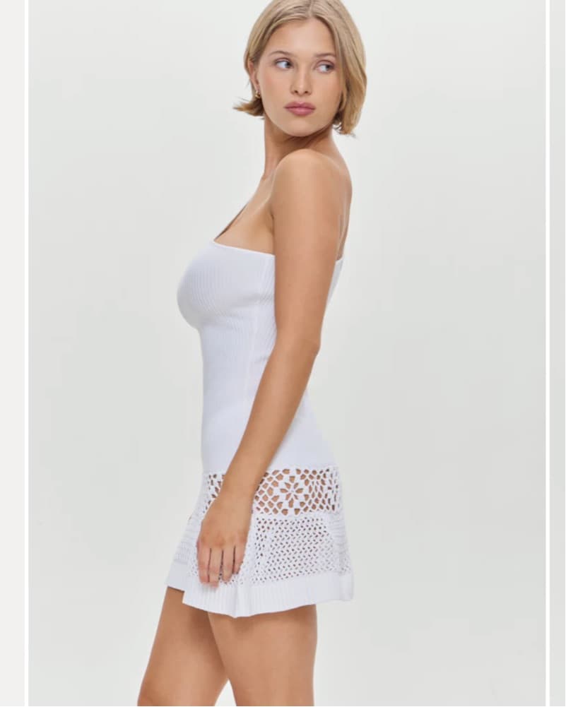 Serenade One Shoulder Crochet Dress - Image 3