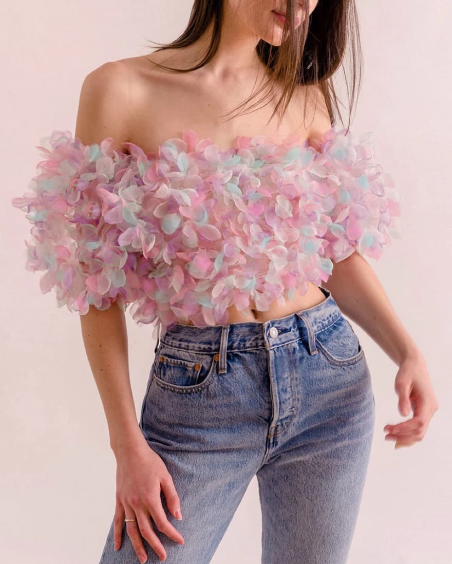 Flowery Crop Top - Image 1
