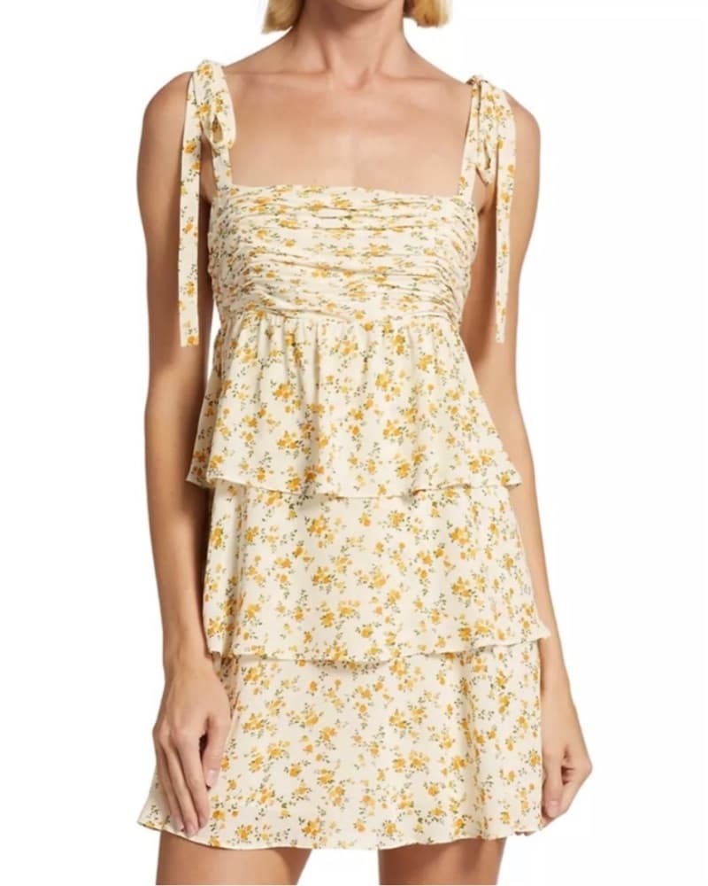 Reformation Tiered Floral Dress  - Image 2