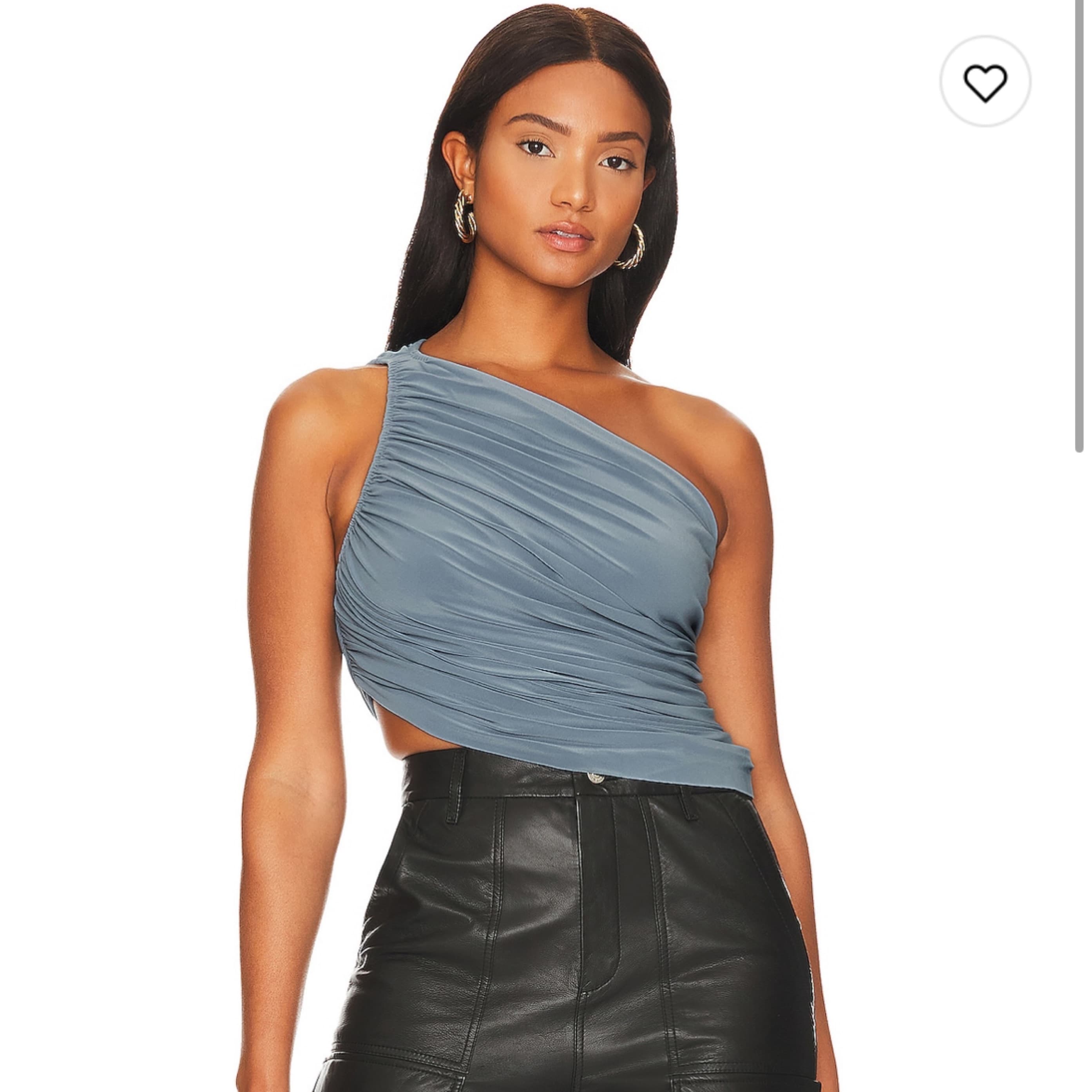 Norma Kamali Diana Top Blue - Image 4