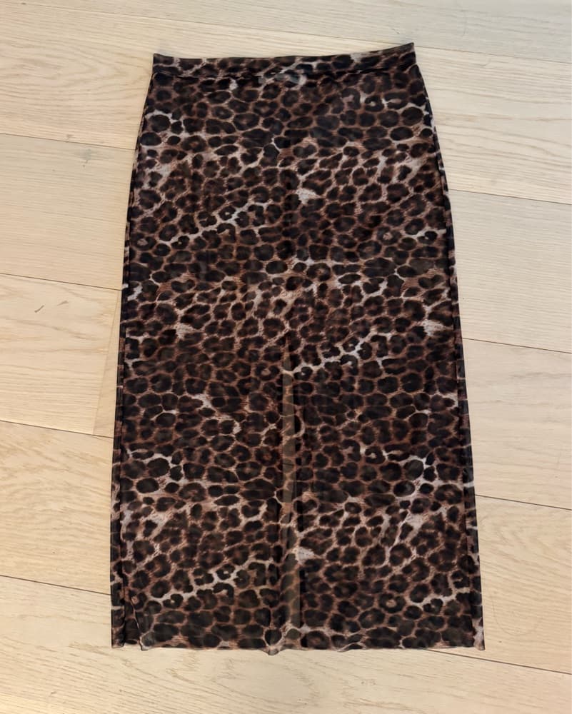 Frankie Shop Suva Sheer Leopard Skirt - Image 2