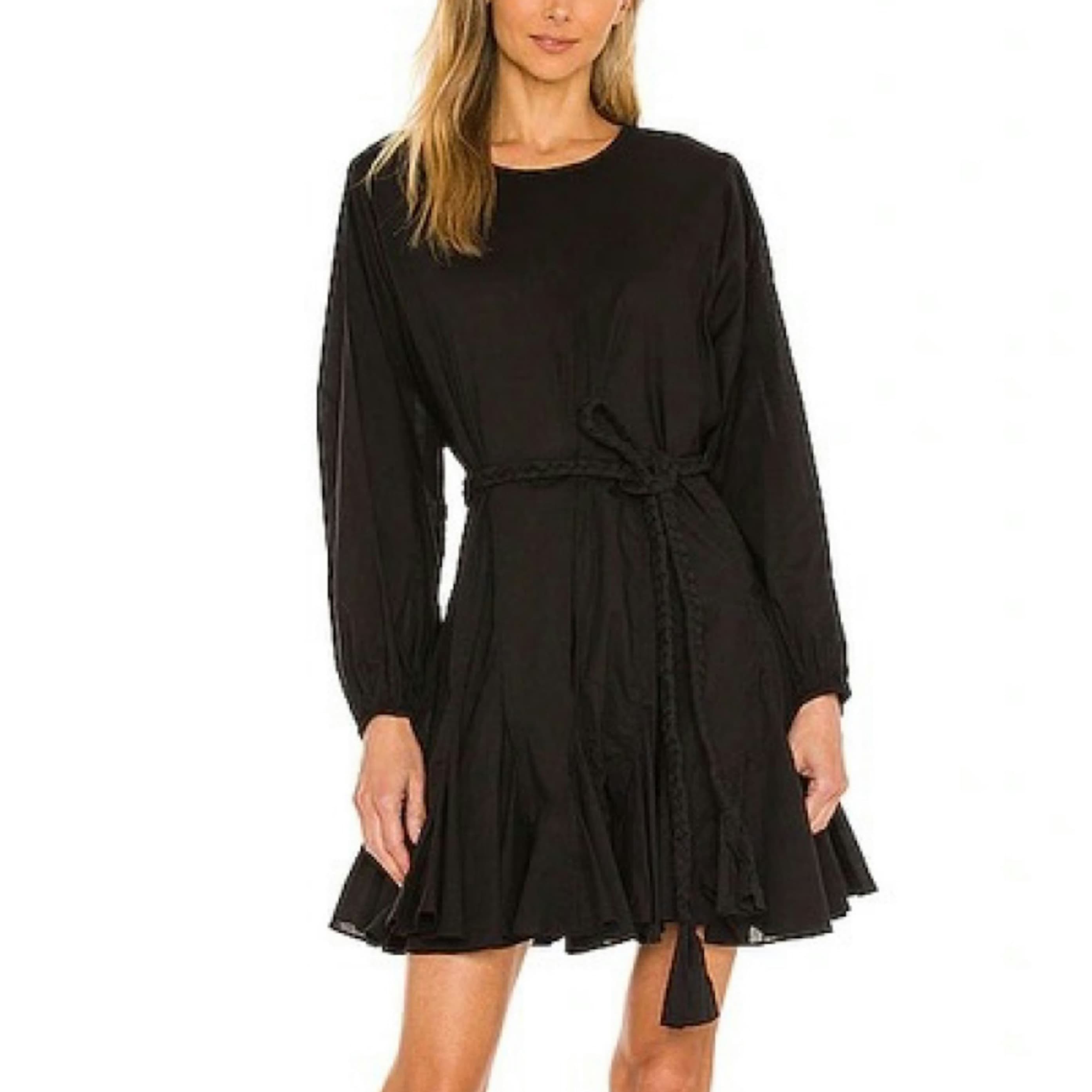 Rhode Ella Rope Tie Dress Black Sz XS - Image 1