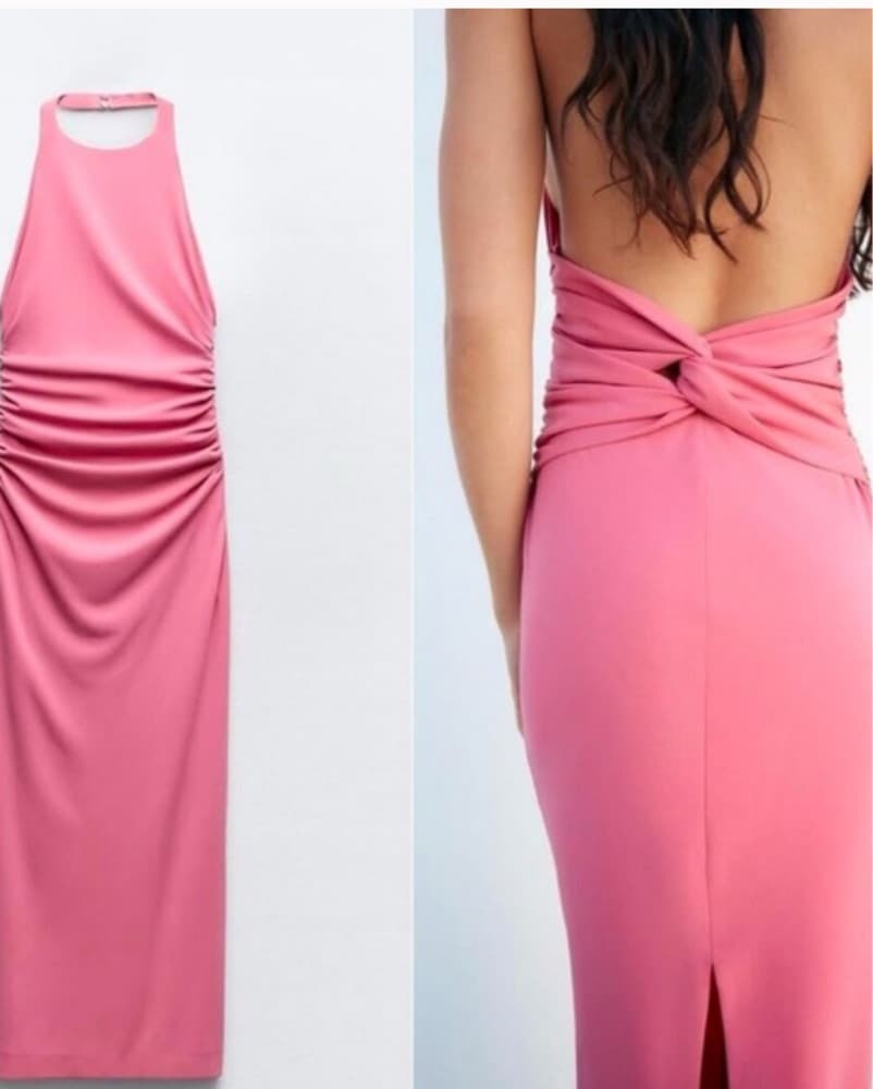 Pink Halter Dress - Image 3