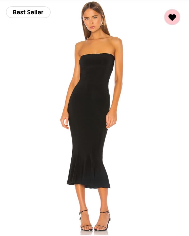 Norma Kamali Strapless Fishtail Dress - Image 1
