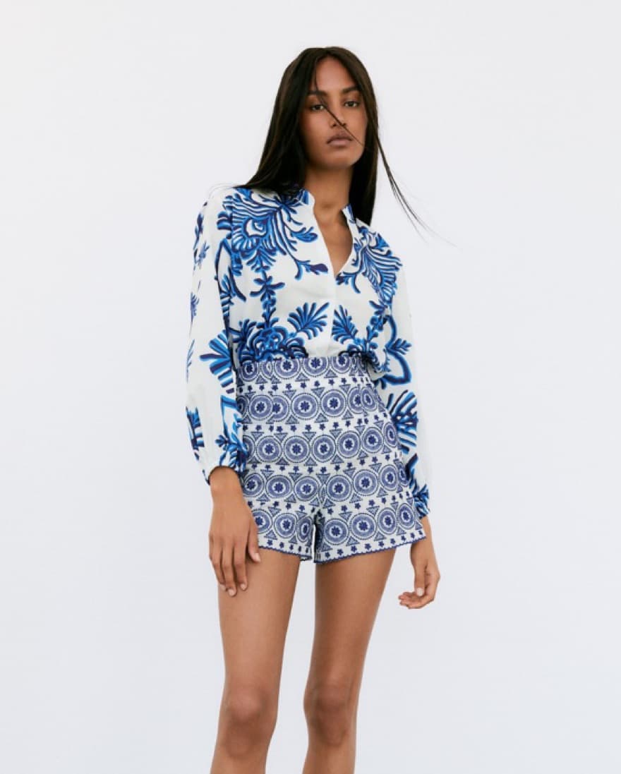 Zara Embroidered Shorts - Image 2