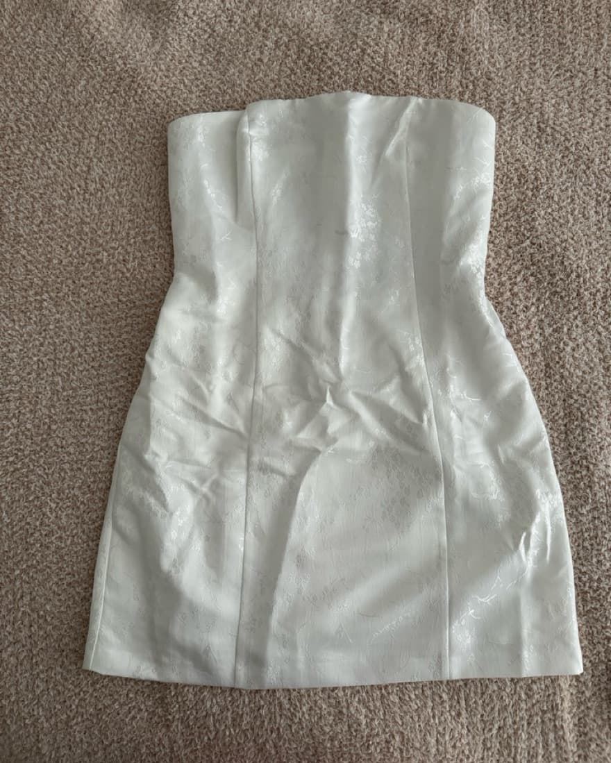 Reformation Gabby Dress White - Image 5
