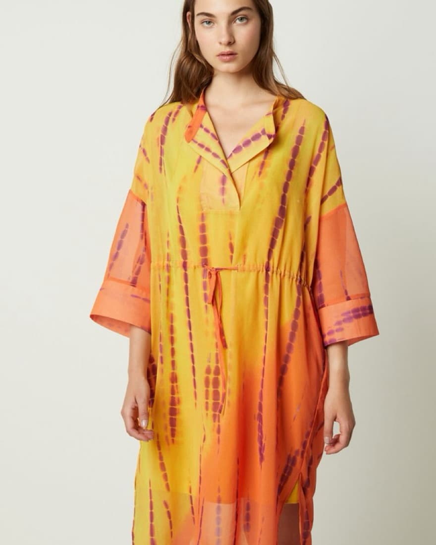 FRENCH CONNECTION Tie Dye Belted Shirt D - Image 3