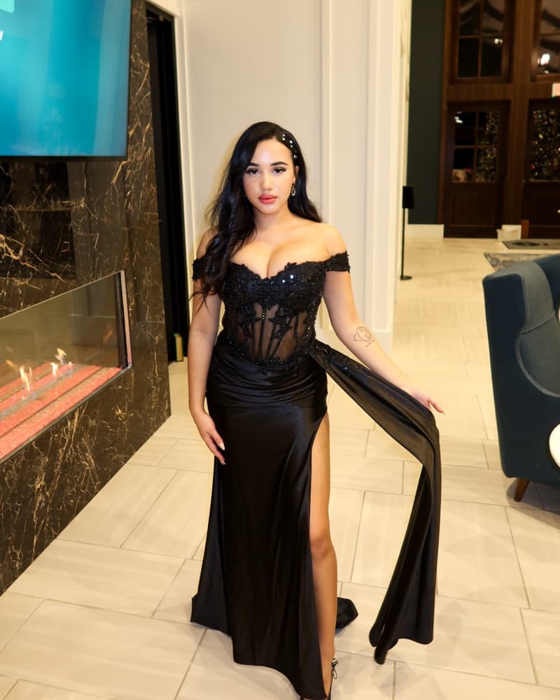 Black Glitter corset prom/birthday Dress - Image 1