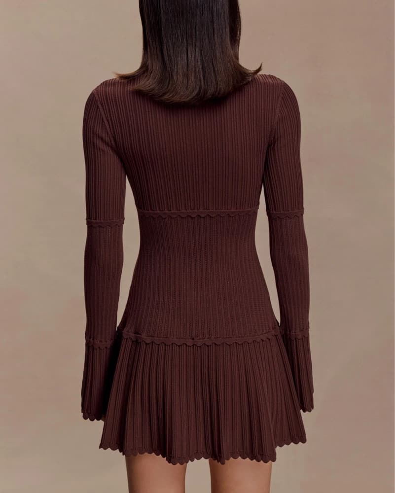 Meshki Adena Pointelle Knit Mini Dress - Image 4