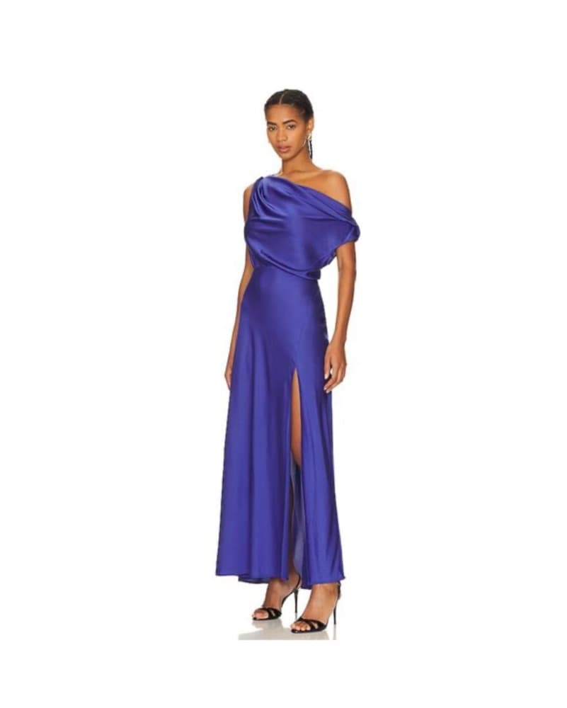 ASTR X Revolve One-Shoulder Cobalt Dress - Image 3