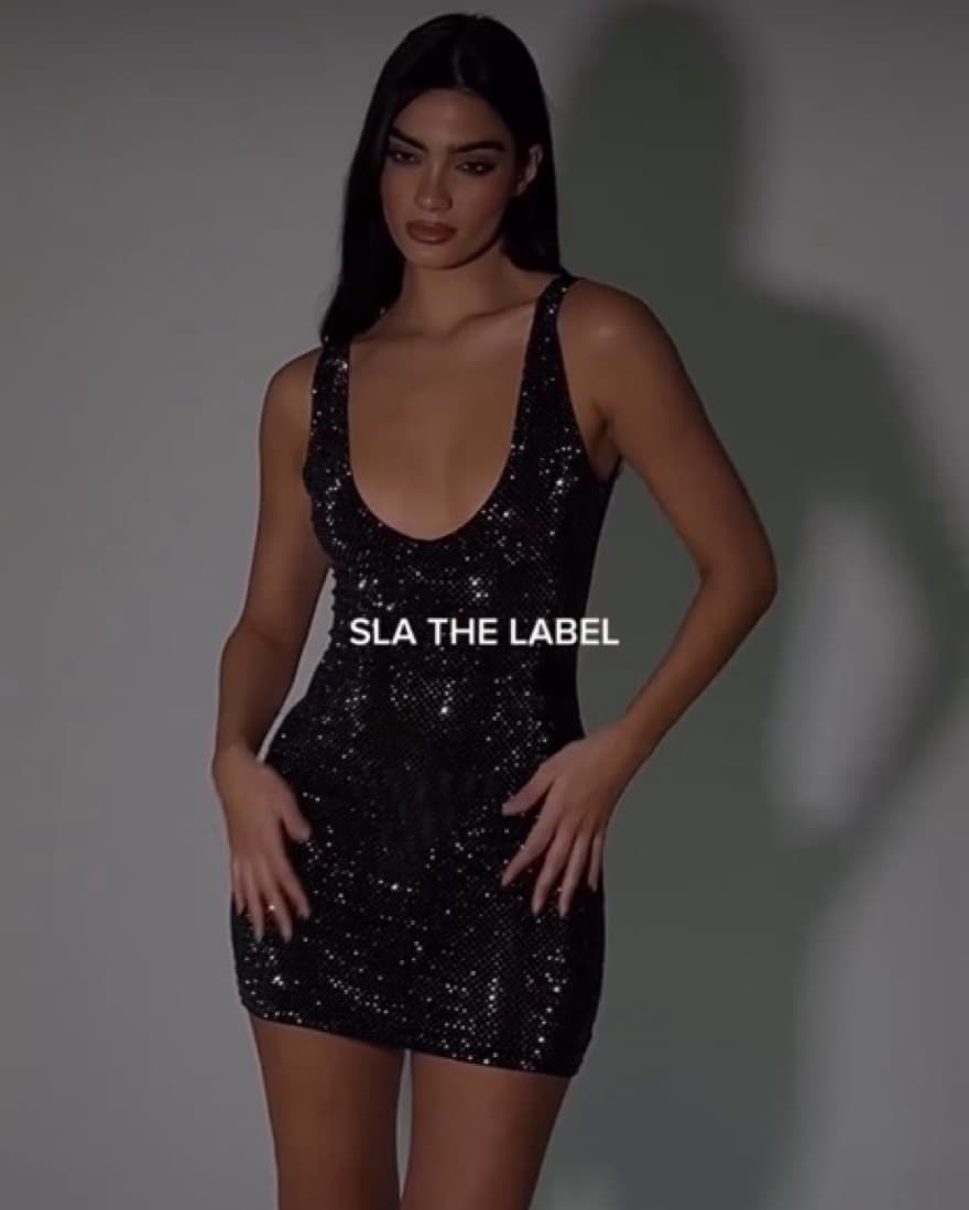 SLA the Label Diamante Dress - Image 2