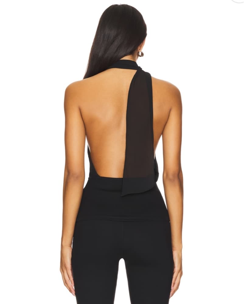 Majorelle Kelly Halter Top In Black - Image 3