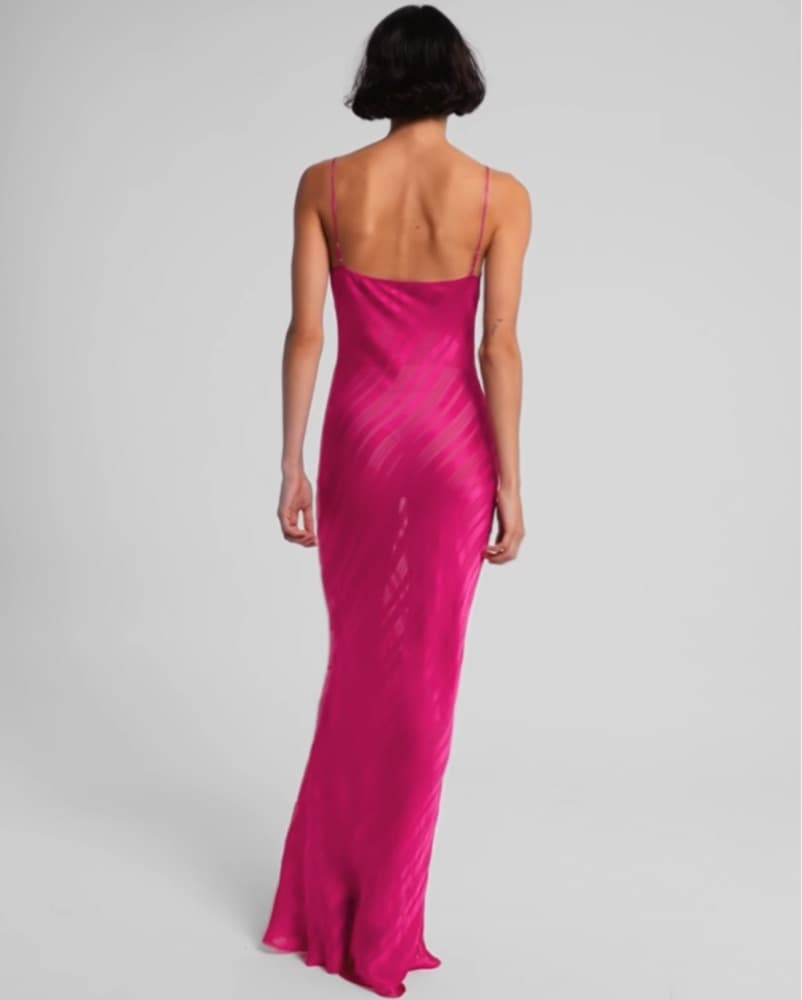 Rat & Boa Cerise Satin Maxi Dress - Image 2