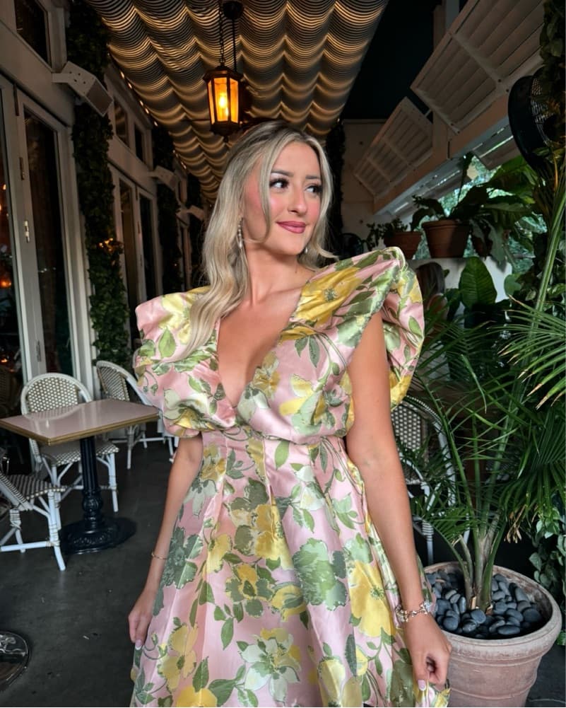 Floral Puff Sleeve Dress - SelfieLeslie - Image 3