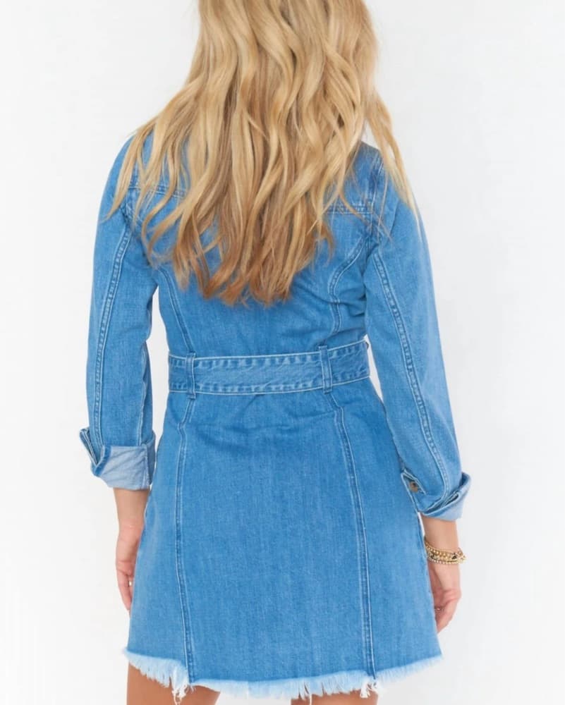 Revolve Denim Dress  - Image 2