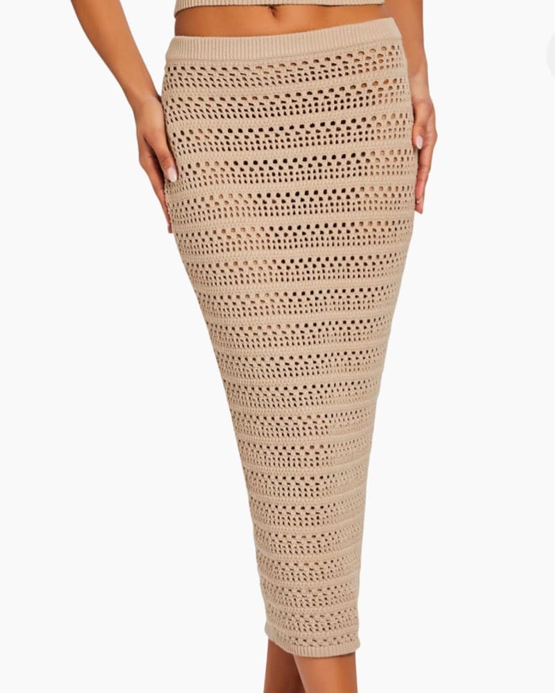 SER.O.YA *NEW* Crochet Midi Skirt - Image 1
