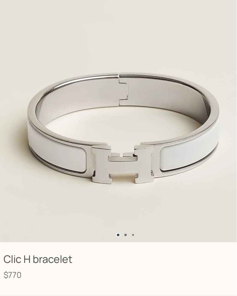 HERMES SILVER BRACELET - Image 2