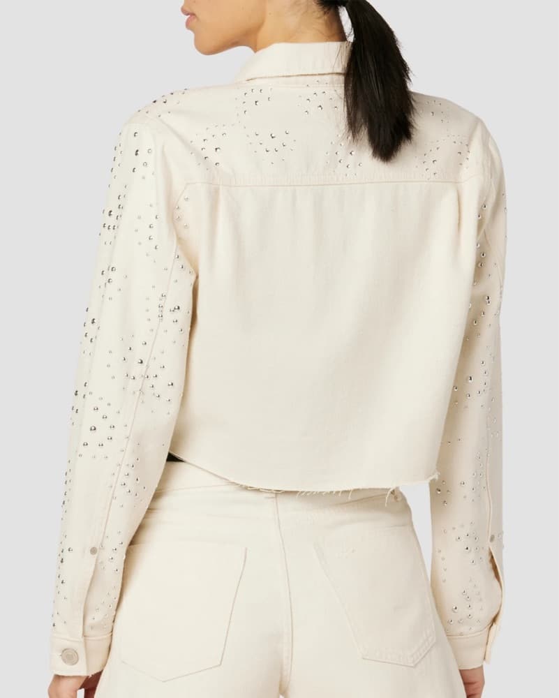 Hudson Jeans Lola Cropped Studded Jacket - Image 2