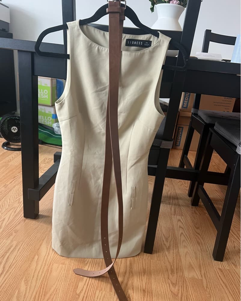 Lioness Ivory Belted Dress - Image 4