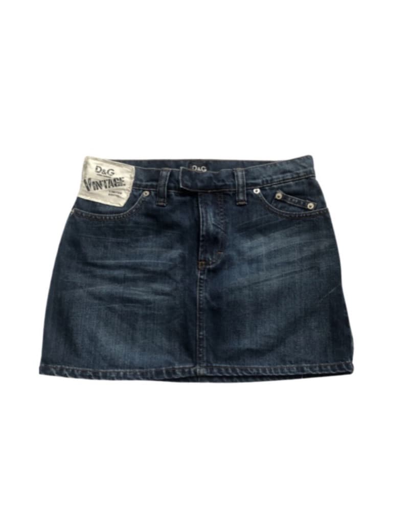 D&G Silver Sequin Logo Skirt - Image 2
