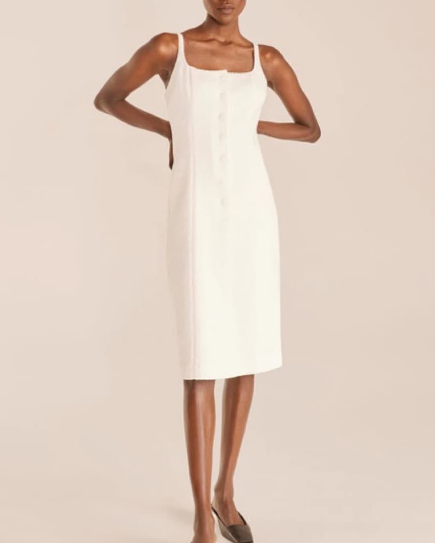 Rebecca Taylor White Tweed Dress - Image 1