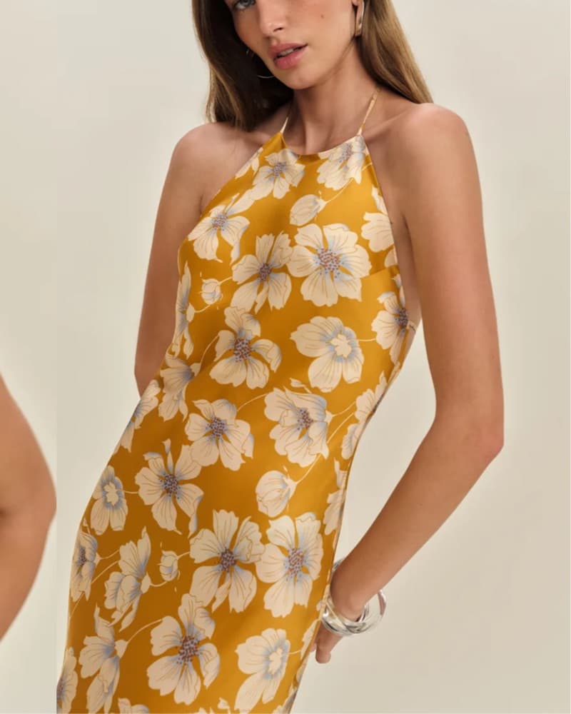 Reformation Floral Halter Maxi Dress - Image 6