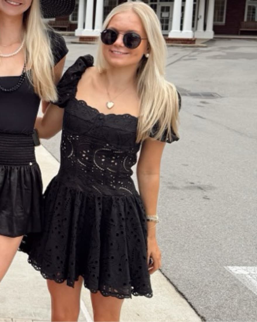 Charo Ruiz Black Puff Sleeve Mini Dress - Image 2
