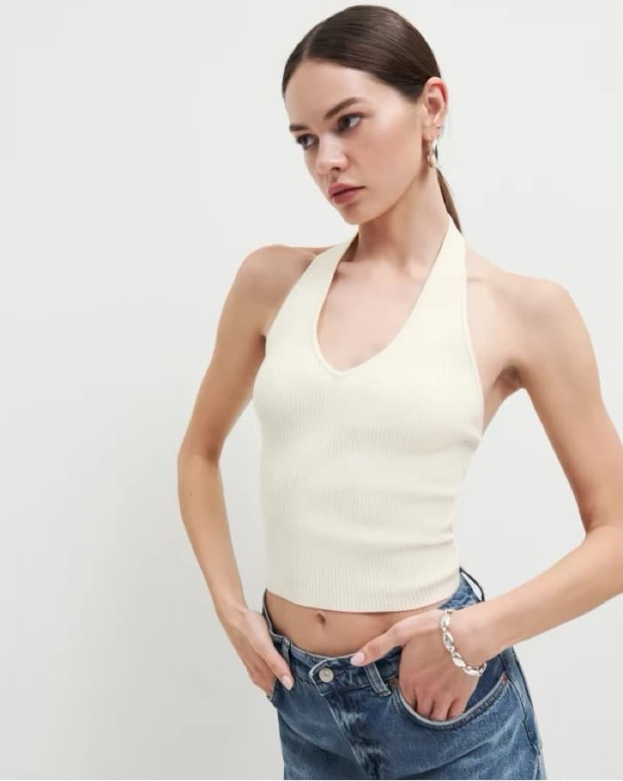 Reformation Carol Halter Sweater Tank - Image 1