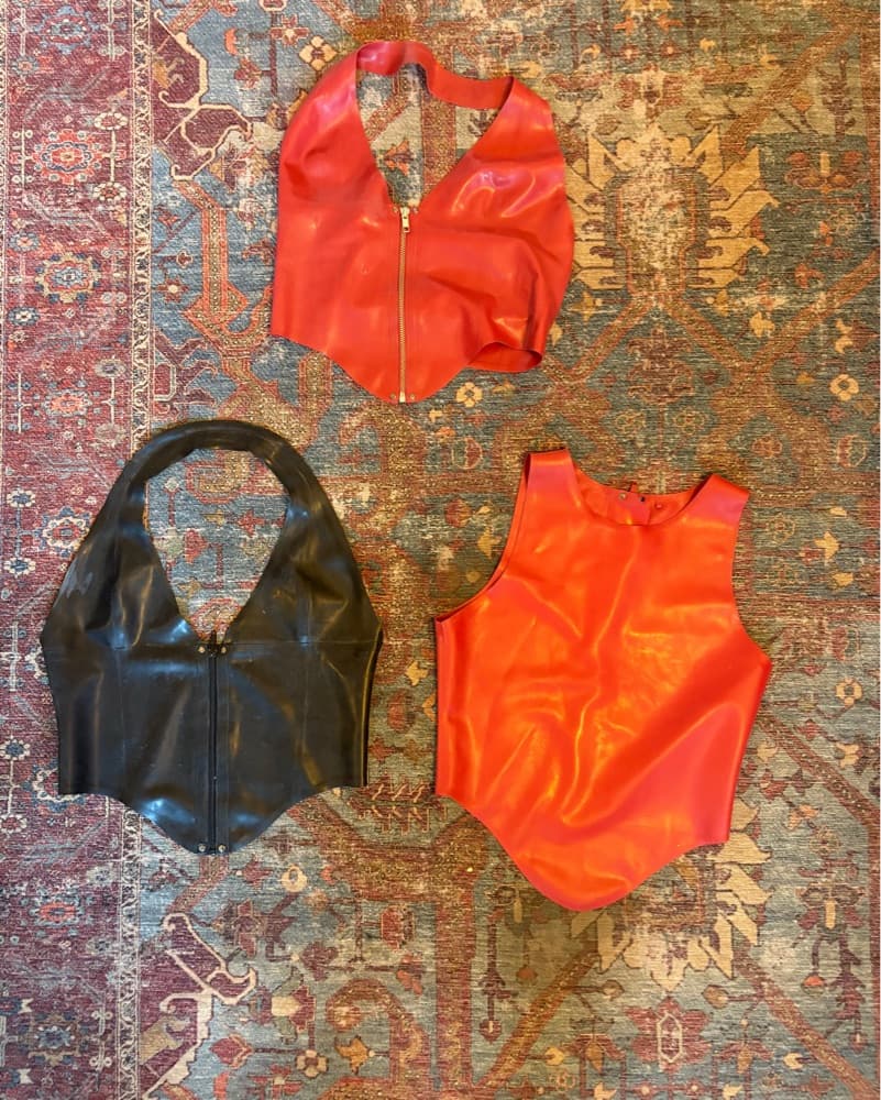 Miaou Mara Latex Top In Red - Image 2