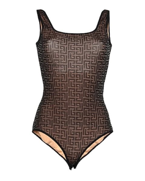 Balmain Monogrammed Tulle Bodysuit  - Image 2