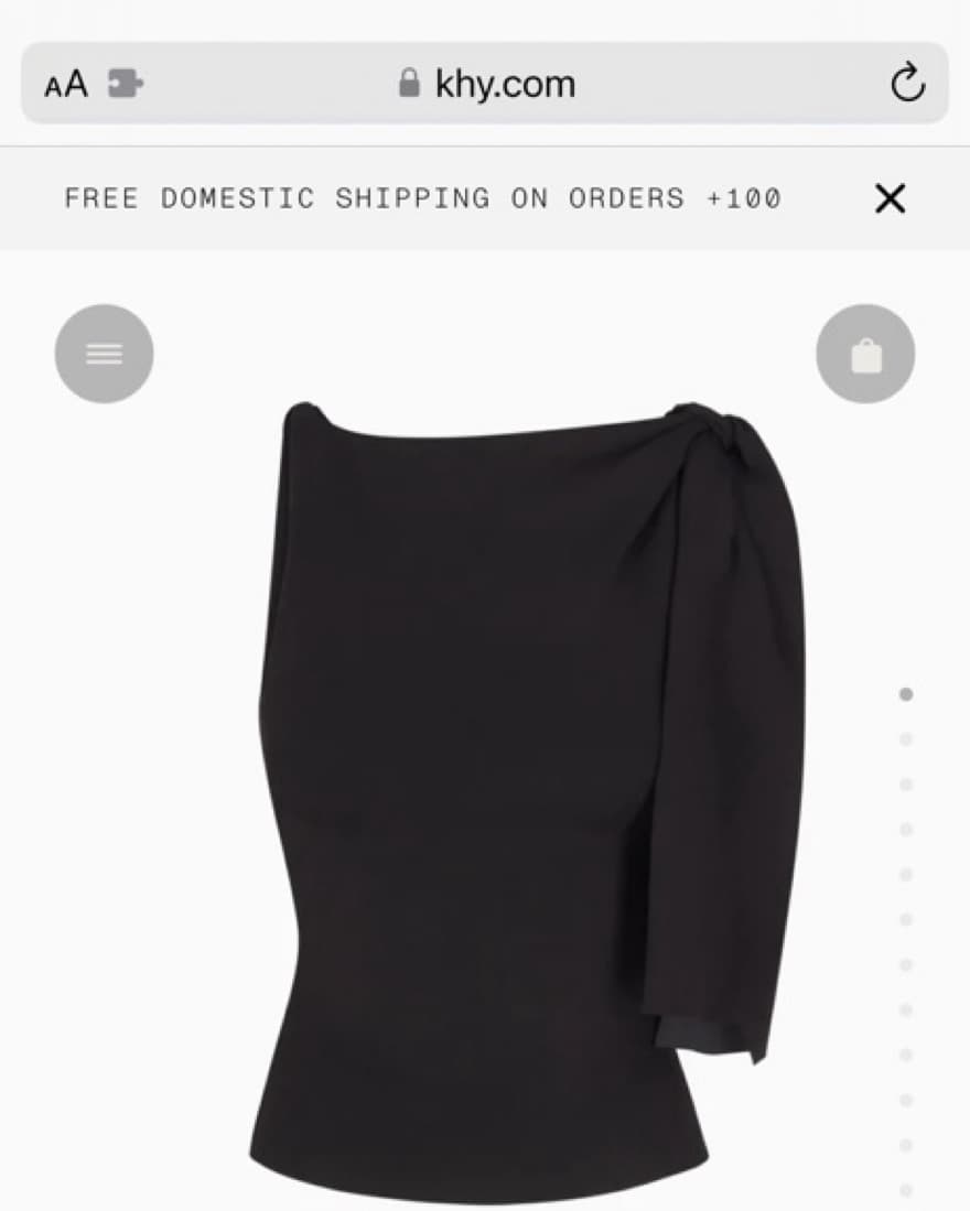 Khy Black Bow Top Seen On Kylie SOLD OUT - Image 1