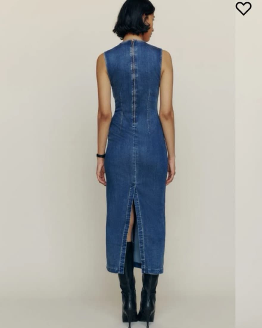 Reformation Kendi Denim Midi Dress - Image 2