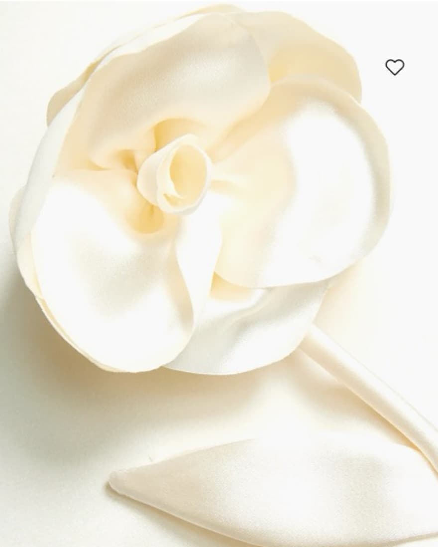 Floral Appliqué Satin Minidress - Image 5