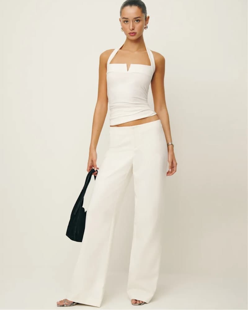 Reformation White Halter Top - Image 4