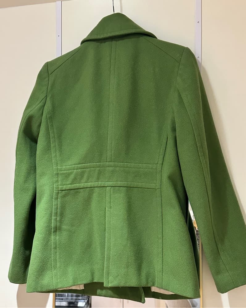 J.Crew Wool Green Coat, XS - Image 2