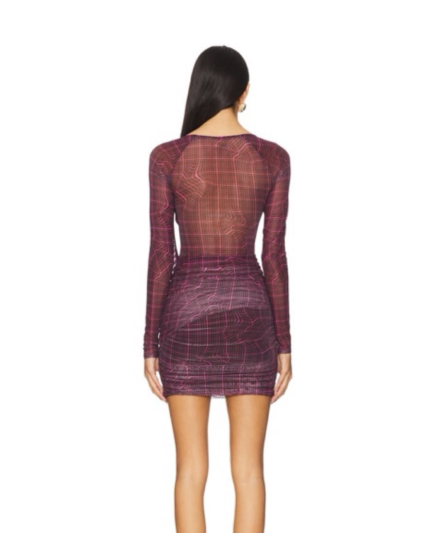 AFRM Kylie Dress Twisted Plaid - Image 3